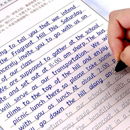 3 books/set English Calligraphy Chinese Copybook For Kids Writing Adult Ltalic English Student Automatic Fading Practice Book