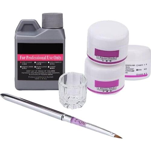 Nail Art Crystal Acrylic Powder Liquid Art Pen Clear Dish Designed Tools