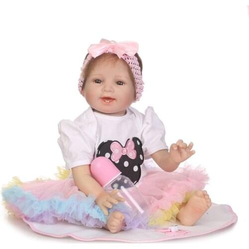 NPKCOLLECTION simulation reborn baby doll with soft real gentle touch doll boneca reborn silicone vinyl toys for children
