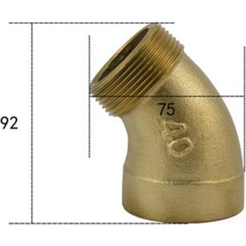 1-1/2" BSPP Female To Male Brass 45 Degree Elbow Pipe Fitting Coupler Connector Water Gas Oil