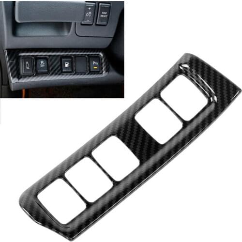 Headlight Switch Button Cover Trim Carbon Fiber Style Headlight Button Cover Fit for Nissan Navara NP300 2015 - 2019