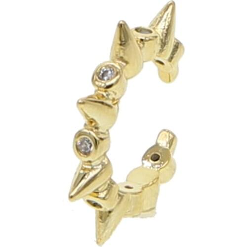 Cheaper gold color ear cuff no piercing clip on earrings minimal spikes cuff earring fashion delicate wholesale jewelry