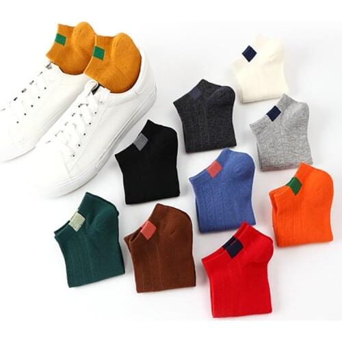 5 Pairs Womens Summer Invisible Thin Ankle Socks Cotton Candy Solid Color Happy Casual Boat Socks Cute Breathable Short Socks