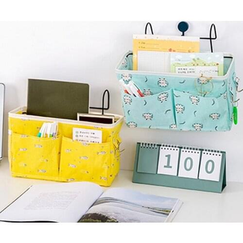 Hanging Bag Storage Organizer Home Bedroom Bedside Office Table Kitchen Hanging Basket Modern 7 Colors with Hook Sundries