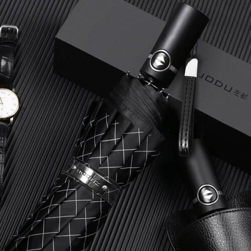 Fully Automatic Umbrella Men Windproof Resistant Umrella Folding Small Umbrella Corporation Women Regenschirm Art Shade QZH144