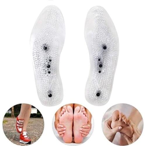 Transparent Magnet Massage Foot Shoe Insoles Women/Men Unisex Acupressure Slimming Insoles Comfort Foot Massage Insoles