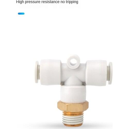 SMC Type Airway Quick Coupling KQ2T Series Tee External Thread Pneumatic Connector Plug 4-16mm Air Pipe Quick Plug