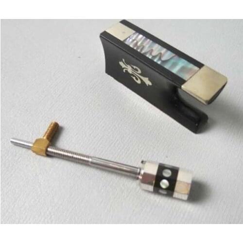 Ebony violin bow frog,1pcs violin bow frog 4/4 with screw,silver fitting
