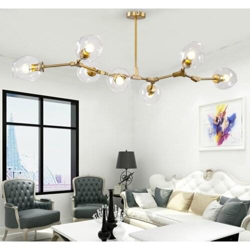 Modern LED Pendant Light Glass Nordic Dining Room Kitchen Light Designer Hanging Lamps Avize Lustre Lighting E27 100-240V