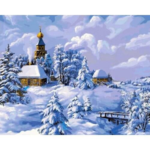 Snowing style Embroidery Counted Cross Stitch Kits Needlework - Crafts 14 ct DMC Color DIY Arts Handmade A44771