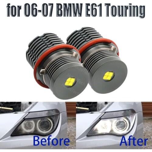 High Power Free Error for 06-07 BMW 5-series E61 Touring 530xi White Angel Eyes Halo Ring Light Bulbs