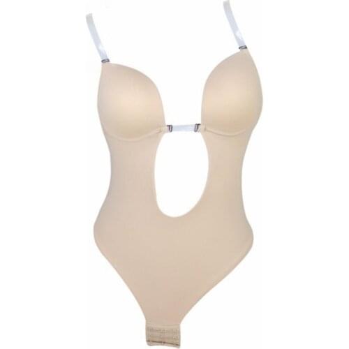 Hot Sales Women Seamless Backless Underwear Dress Push Up Bodysuit Clear Strap Body Shaper