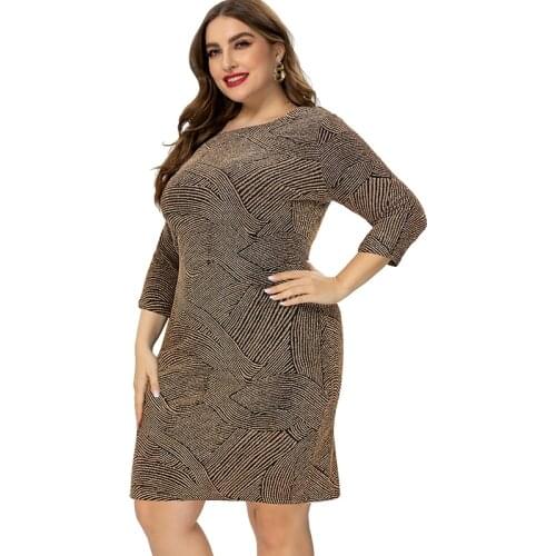 2021 Autumn Womens Plus Size Vintage Dress fashion Ladies Elegant Dresses 4XL 5XL 6XL