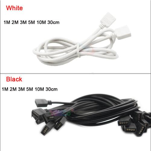 1pcs 1M 2M 3M 5M 10M 3528 5050 SMD RGB LED light Strip 4 PIN RGB led Extension Cable connector cord Wire with 4pin