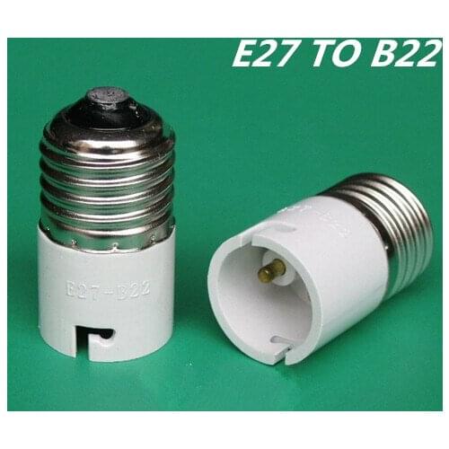 10pcs/lot Lamp Holder Converter E27 to B22 Conversion Lamp holder E27 to B22 Bayonet turn Screw mouth Lampholders Connector
