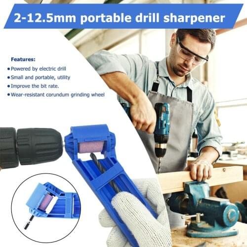 2-12.5mm Drill Bit Sharpener Corundum Portable Grinding Wheel Grinding Drill Machine Twist Electric Grinding Machine
