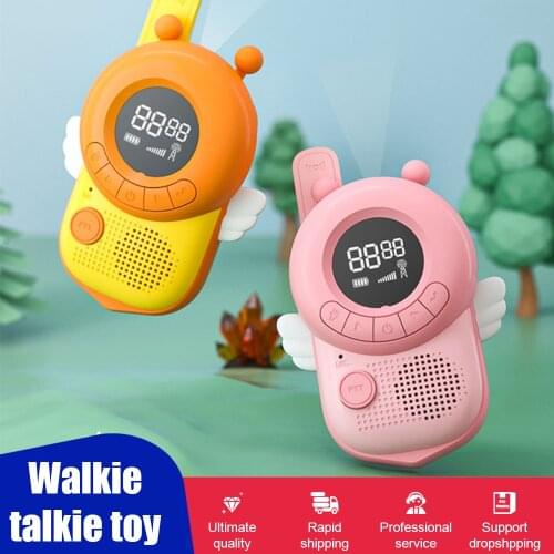 2PCS Kids Walkie Talkies Toy Cute Animal Portable Children Walkie-talkies Outdoor Interactive Educational Spy Toys for Boys Gift
