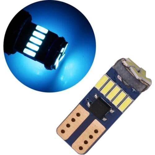 20Pcs Ice Blue T10 W5W 4014 15SMD Canbus Error Free LED Bulbs For Car Clearance Lamps Dome Door Reading License Plate Lights 12V