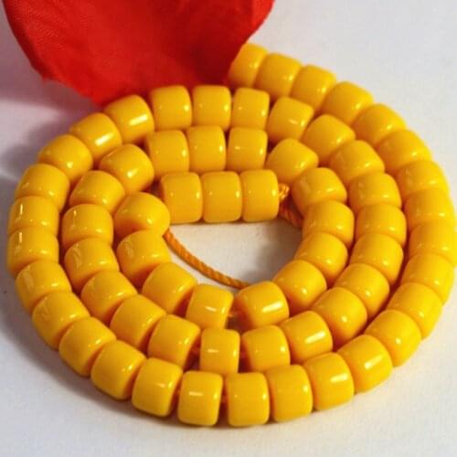 Hot sale 5x8mm 7x10mm 7 colors resin beeswax tube barrel rice shape loose spacers beads women jewelry making findings 15inch B60