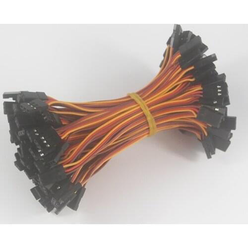 OliYin 100pcs/lot 100mm 10cm 26AWG 30 cores RC Servo Extension Lead Wire Cable for Futaba JR Male to Male/Female