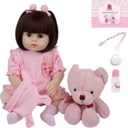 Hot Sale New Style Bebe Reborn Dolls 19 Inch Alive Fashion Full Silicone Body Vinyl Realistic Baby Doll Kid Birthday Gift 48CM