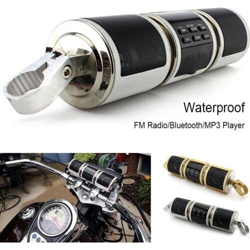 Motorcycle Bluetooth Music Player MP3 Motorcycle Stereo Speaker FM Radio Adjustable LED Screen Waterproof High Quality