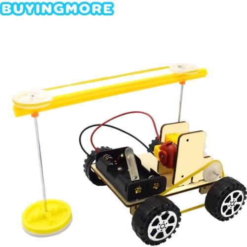 DIY Sweeping Robot Kit Car Model Science Toys for Boys Assembly Kit Physics Experiments Creative Educational Toys for Children