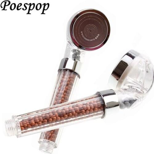 POSEPOP Water Saving Shower Head Bath Shower Nozzle Sprinkler Sprayer Filter Transparent Hand Shower Head handheld