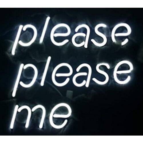 Neon Sign For Please Please ME Real Glass Tubes Lamp Beer Bar Home Lamp resterant light advertise custom LOGO Handmade art light