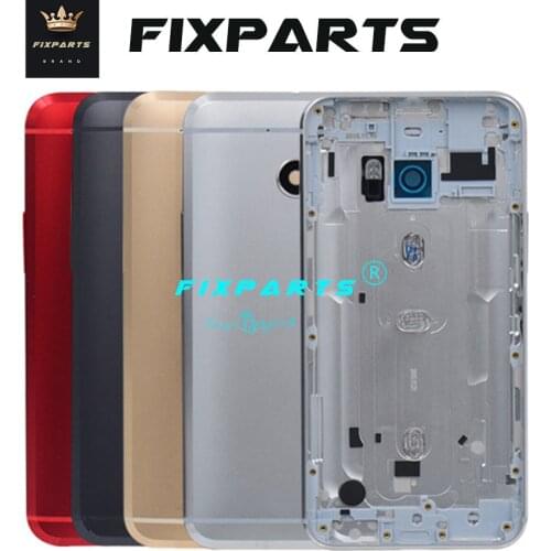 NEW Black Back Battery Cover For HTC M10 Reas Housing Back Cover Door+power Volume Button Key + Camera Glass Lens Replacement
