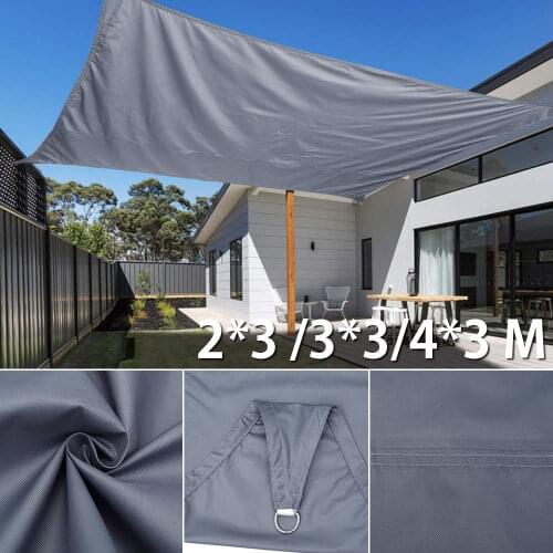 Outdoor Garden Patio Waterproof SunShade Sail Anti-UV Sunscreen Awning Swimming Pool Canopy Sunscreen Oxford Cloth Enclosure Net