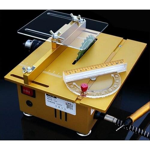 Portable Table Saw Handmade Woodworking Bench Lathe Electric Polisher Grinder Cutting Saw DIY Model Crafts Cutting Tool
