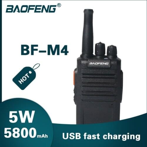 Baofeng BF-M4 5W 5800mAh high power Portable Walkie Talkie USB Charging High frequency Long Range Standby Time Two Way Radio