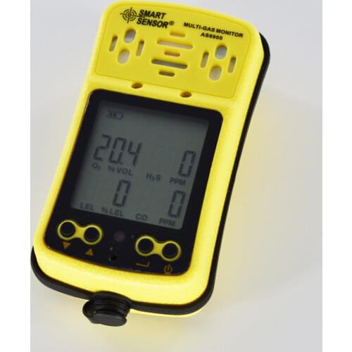 Smart Sensor AS8900 Portable Multi Gas Detector Monitor 4 in 1 O2 H2S CO Combustible Gas Oxygen Hydrogen sulfide Carbon Monoxide