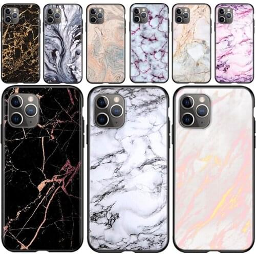 Simple Marble Texture Silicone Cover For Apple Iphone 12 Mini 11 Pro XS MAX X XR 6 7 8 Plus 6S 5 5S SE Phone Case
