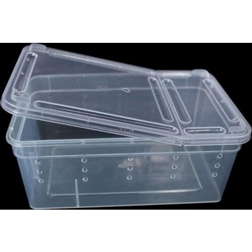 Terrarium for reptiles Transparent Plastic Box Insect Reptile Transport Breeding Live Food Feeding Box