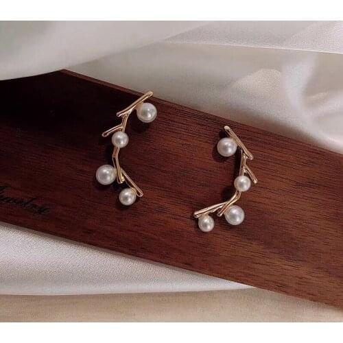 Multi Pearls 925 Sterling Silver Stud Earrings Fashion Findings Exquisite Jewelry Parts Fittings Womens Accessories for Pearls