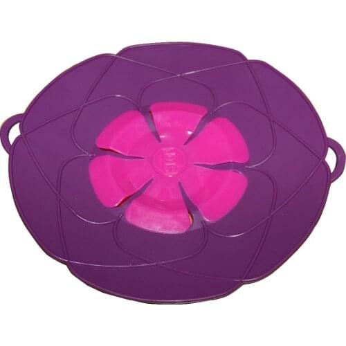 Silicone lid cookware pan cook lids lid for the pan spill stopper Purple