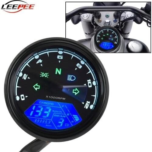 Motorcycle Speedometer Tachometer Fuel Meter Dial Odometer LED Digital Panel Night Vision Motobike Moto Accessories Replacement
