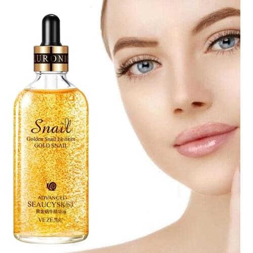 Face Care 24K Gold Serum Snail Essence Deeply Moisturizing Anti Aging Fade Fine Lines Hyaluronic Acid Serum Skincare Liquid
