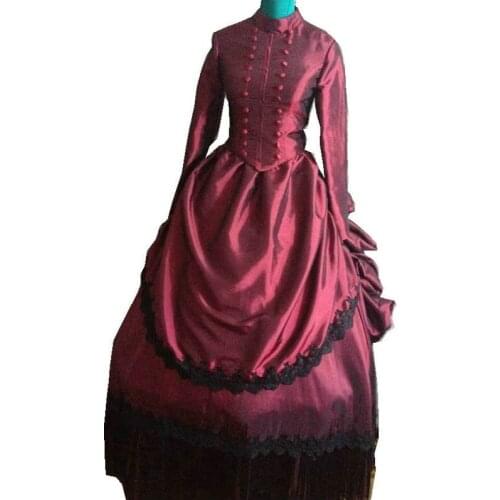 On sale D-115 Victorian Gothic/Civil War Southern Belle Ball Gown Dress Halloween Theater Edwardian dresses Sz US 6-26 XS-6XL