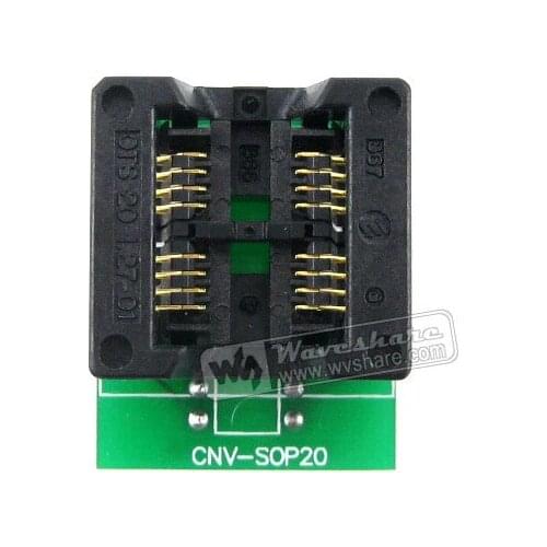 Waveshare SOP8 TO DIP8 2-Units Enplas IC Programmer Adapter Test Socket 5.4mm Width 1.27mm Pitch for SOP8 SO8 SOIC8 Package