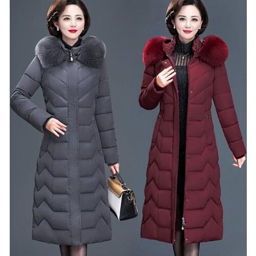 Plus Size Winter Jackets For Women 2021 Fashion Down Cotton Parka Coats Female Hooded Padded Jacket Coat Womens Loose Overcoat