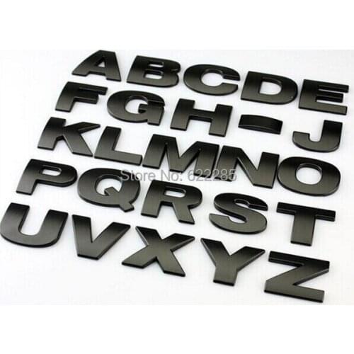 10 pieces/lot 3D metal Letters emblem Digital Number Chrome DIY Car styling Badge Logo Automobile Stickers Parking Top quality