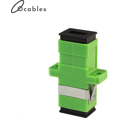 100pcs/Lot SC APC Adapter Connector SM Fiber Optic Adapter Connector Simplex Single mode Plastic