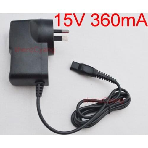 High quality 100PCS 15V 360mA & 380mA AC Power Adapter Charger AU Wall Plug for PHILIPS Shaver HQ8505 HS8020 HQ8875 S20