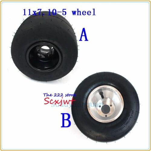 2 pcs DIY Four Wheel GO KART KARTING ATV UTV Buggy Quad Rear wheel 11X7.10-5 tubeless tyre Vacuum Tire with aluminum rim