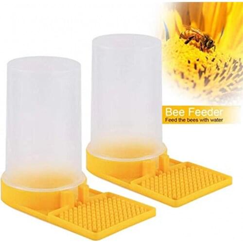 2PcsBee Water Feeder Beehive Beekeeping Drinking Dispenser Honey Feeding Bowl Plastic Material Large-capacity Convenient Feeder