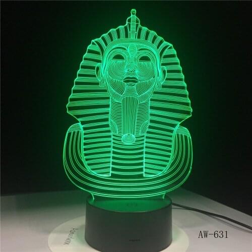 3D Creative Gyptian PyramTable Lamp Optical Illusion Night Light 7Colors Changing Mood Lamp Office Light Drop ship AW-631