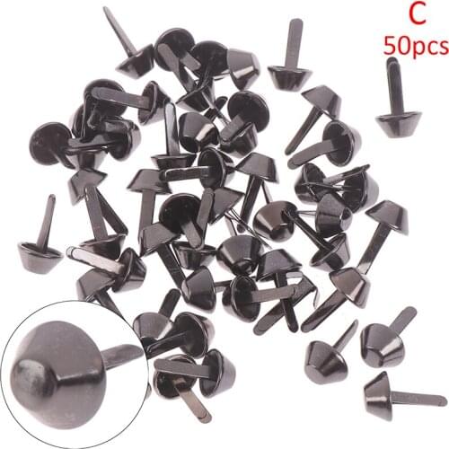 50pcs/lot DIY Metal Crafts Purse Feet Rivets Studs For Purse Handbag Punk Rock Rivets Bag Leather